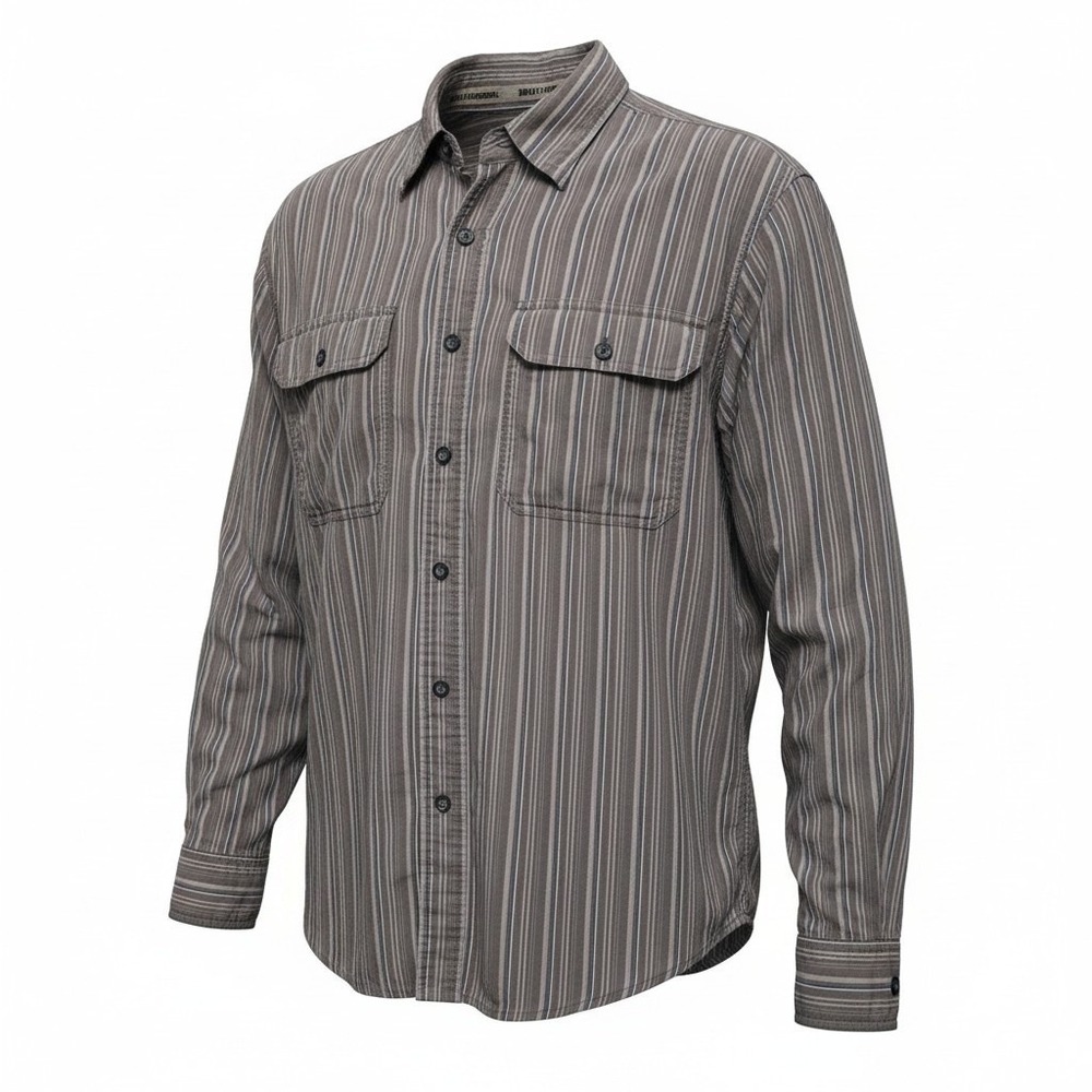 Harley-Davidson Mens XL Custom Paint Striped Long Sleeve Button Up Work Shirt